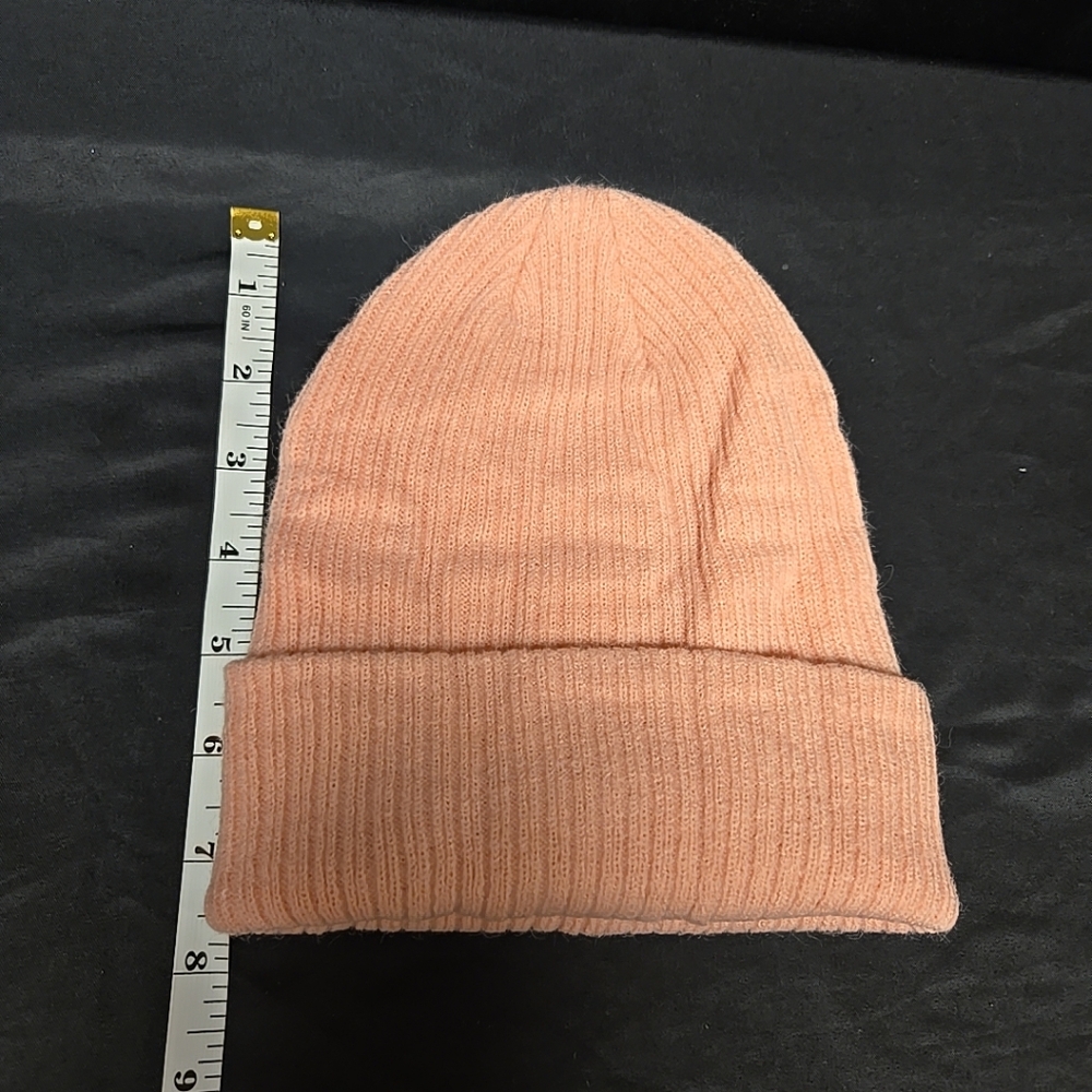 Pink Beanie Knit Winter Hat for Kids Fleece Lined